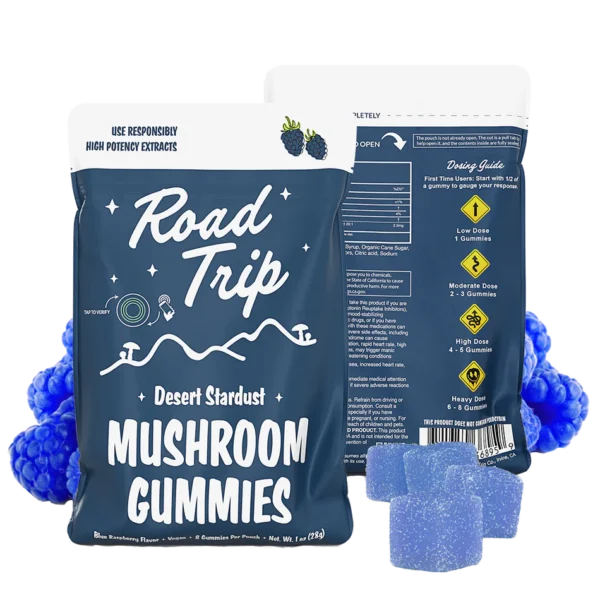 Desert Stardust mushroom gummies Blue Raspberry